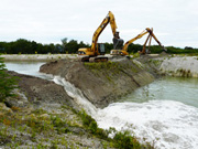 Sunset Point Website: Finishing the second canal.