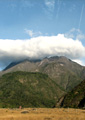 Volcan Baru, Panama with clouds.